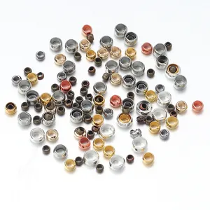 Cuentas de metal para joyería DIY en acabados de oro, plata y oro rosa de calidad.