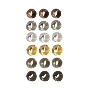 Cuentas de metal para chafar en seis colores para accesorios de joyería hecha a mano