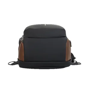 Men's multi-functional waterproof anti-theft chest bag in black and brown finish