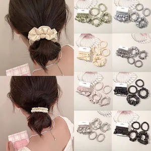 High Elastic Satin Scrunchies Hair Ties For Women Girls Imitation Silk Hair Rings Minimalist Ponytail Holder Fashion Hair Accessories