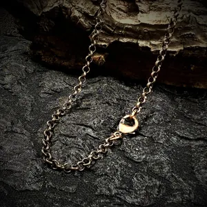 Vintage bronze long chain necklace 60cm perfect for sweater pendants jewelry accessories