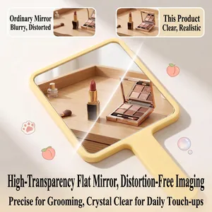 High-definition handheld makeup mirror for portable touch-ups