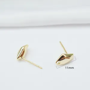 14K Gold gefüllte barocke Ohrstecker-Teile mit 11mm Größenangabe Ansicht