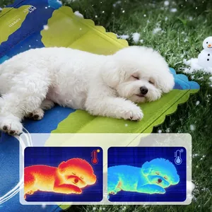 Alfombra de gel refrescante para perros y gatos con vista de imagen térmica