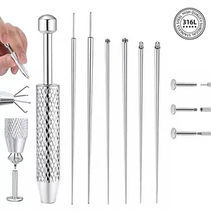316 Stainless Steel Piercing Guiding Needle Insertion Rod Internal External Thread DIY Body Jewelry Auxiliary Tools