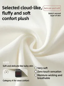 Soft Class A breathable cotton fabric close-up for infant thermal underwear clothing