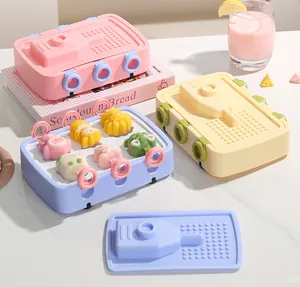 Stampi per ghiaccioli in silicone a forma di carro armato in colori pastello per gelato fai da te