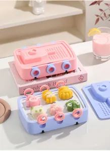 Stampo per ghiaccioli in silicone a forma di barca con simpatici animali per bambini