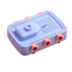 Simpatico stampo per gelato in silicone a forma di barca rosa e viola per bambini DIY