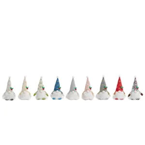 Set di nove gnomi di Natale luminosi per decorazioni festive per la casa e vetrine