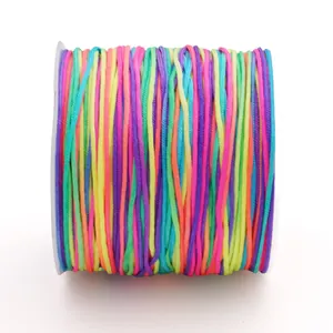 Vibrant rainbow 72# Jade thread braided cord roll for DIY handmade jewelry bracelets