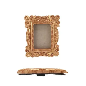 Vintage gold baroque ornate photo frame fridge magnet for DIY home decor crafts