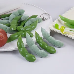 Artificial Edamame Model Simulation Soybean Pod PVC Realistic Kitchen Decor Photography Props Fake Vegetable