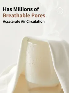 High breathability test of soft white cotton fabric for infant baby clothing