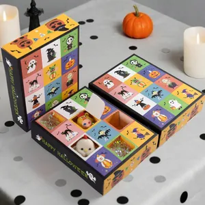 Set di scatole a sorpresa Halloween DIY a 12 scomparti con graziose grafiche cartoon