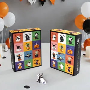 Calendario dell'Avvento Halloween 12 griglie con simpatici mostri cartoon