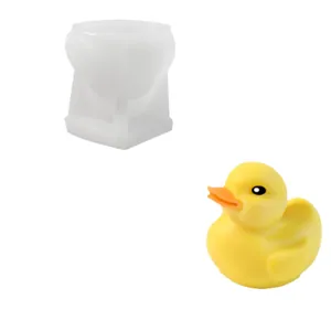 3D little yellow duck silicone mold for DIY aromatherapy gypsum candles and soap