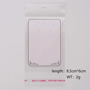 Schmuck-Displaykarten-Set mit OPP-Beutel, Abmessungen 8,5 cm x 6 cm und 2 g Gewicht