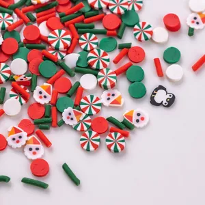 Confettis de Noël en pâte polymère pour le nail art DIY et la décoration artisanale en crème
