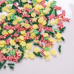 Assortiment de tranches de pâte polymère de Noël pour le nail art et la décoration de slime