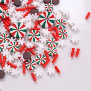 Tranches de pâte polymère de Noël pour décoration d'ongles et charms de slime DIY