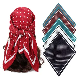 Vintage Satijnen Vierkante Sjaal Voor Dames Bloemen Paisley Paard Ketting Print Grote Zijdezachte Nek Hoofddoek Haaraccessoire