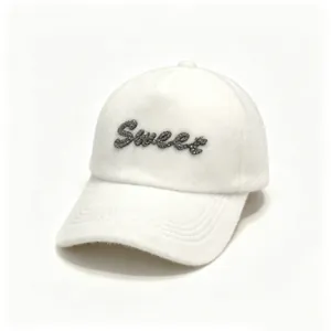 Winter Faux Mink Fur Plush Baseball Cap Rhinestone Letter R Sweet Pattern Warm Mohair Blend Outdoor Sport Hat For Women Kids