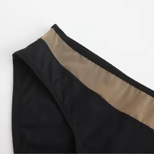 Sexy nahtlose Damen-Unterhose mit niedriger Taille und atmungsaktivem Mesh-Detail