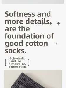 Macro detail of high elastic rib cuff on gray split-toe cotton socks for men's socks