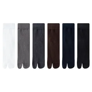Collection of six pairs of premium cotton split-toe tabi socks in various classic colors