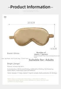 Soft faux silk sleep mask set including blackout eye cover and matching storage bag