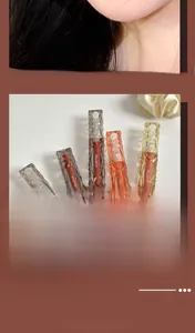 Maxfine moisturizing mirror lip glaze set with diamond textured packaging