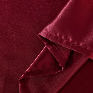 Luxury Satin Pillowcase Pair Silk Like Polyester Envelope Closure Solid Color Soft Bedding For Bedroom Home Decorative Pillow Covers