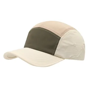 Detailansicht einer Vintage-Farbblock-5-Panel-Schnelltrocknende-Outdoor-Baseballkappe