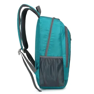 Teal outdoor sports backpack with thickened breathable mesh shoulder straps