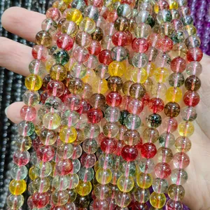 Phantom Style Glass Loose Beads For DIY Jewelry Making Handmade Bracelet Necklace Crafts Accessories Colorful Round Glass Beads