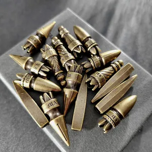 Terminales de borla grabados en bronce antiguo para corbatas bolo y joyería artesanal