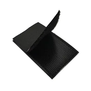 Parche de velcro rectangular negro para brazaletes tácticos y mochilas de exteriores