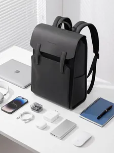 Mark Ryden großer Herren Laptop Rucksack im minimalistischen Business-Design in Grau