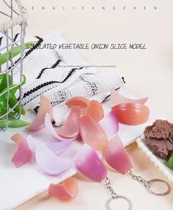 Macro detail of simulated purple onion slice model with realistic food texture