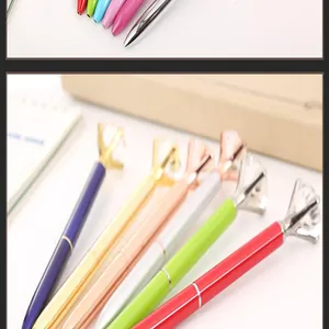 Elegantes bolígrafos metálicos de colores con grandes diamantes de cristal regalos