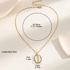 Gold Saint Jude religious pendant necklace with multi-color CZ stones and dimensions