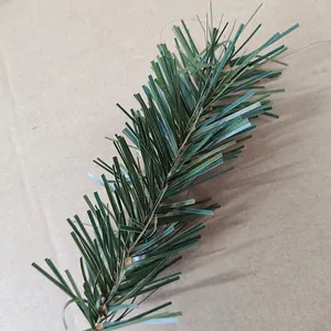 Realistic artificial PVC pine needle branch for Christmas DIY crafts and festive home decor