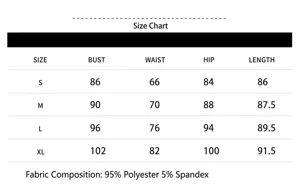 Comprehensive size guide for women's sexy V-neck party bodycon mini dress with material info