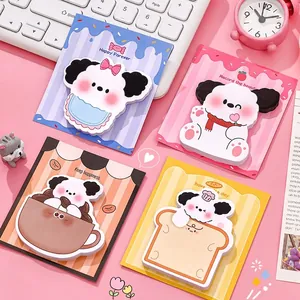 Cute Cartoon Dog Sticky Notes Die Cut Animal Shape Memo Pad Self Adhesive Removable Notepad For Student Office Stationery