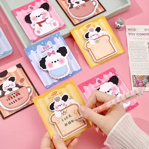 Adorable cartoon dog shaped sticky notes set featuring various cute illustrated designs