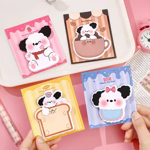 Cute cartoon dog shaped sticky notes set for student stationery and office memo pads