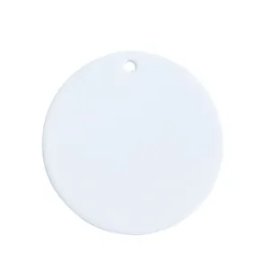 Witte 3-inch ronde sublimatie keramische kersthanger voor personalisatie blanco