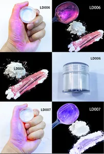 Multi-angle display of chameleon pearlescent mica powder effects for resin slime.