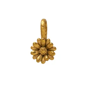 Pendentif fleur en acier inoxydable plaqué or 18 carats pour création de bijoux